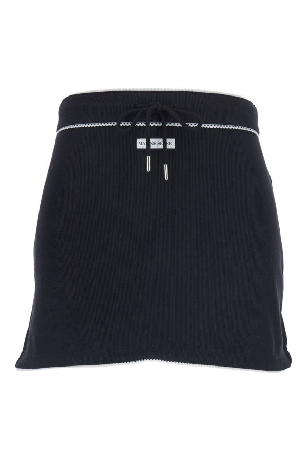 MARINE SERRE Cute 70s Mini Skirt - Black
