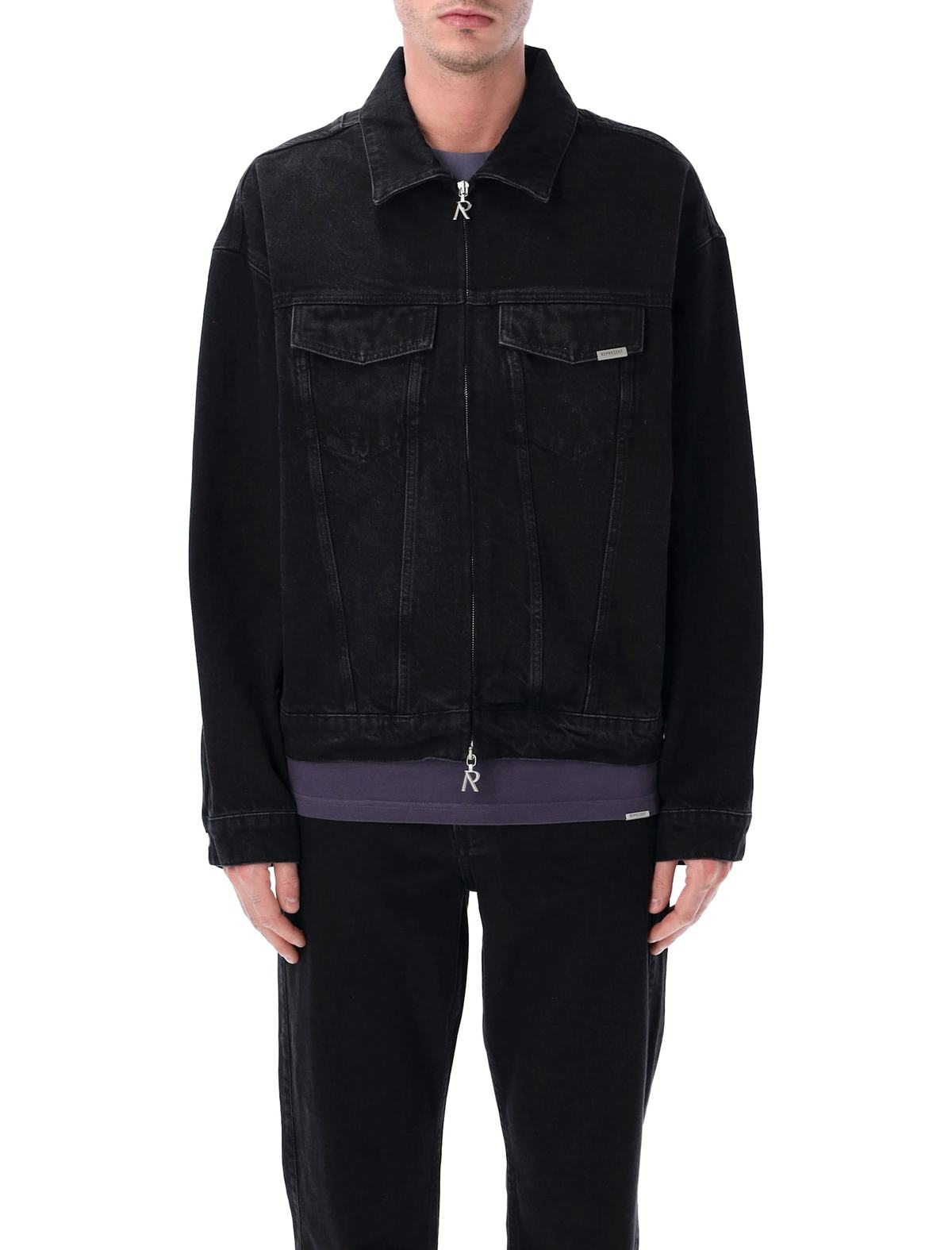 Represent R4 Denim Jacket - Black - Image 1 of 3
