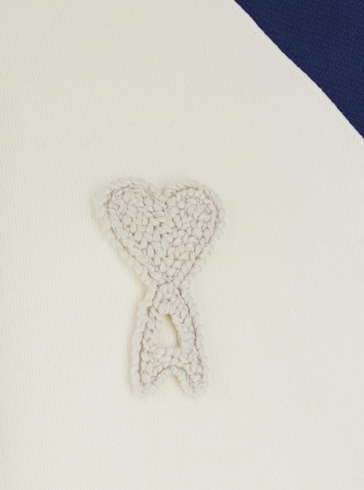 Ami Alexandre Mattiussi Boxy Fit Hoodie With Ami De Coeur Knitted Patch - Blu - Image 3 of 3