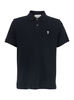 Ami Alexandre Mattiussi Quota Contrasted Ami De Coeur Polo Shirt - Black - Thumbnail 1