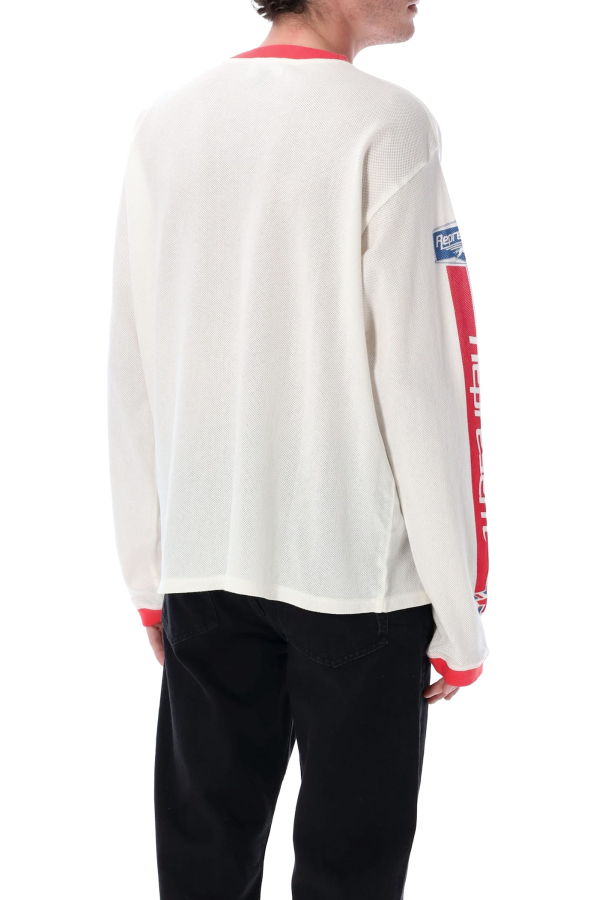 Represent Mesh Pegasus Long Sleeve T-Shirt - FLAT WHITE
