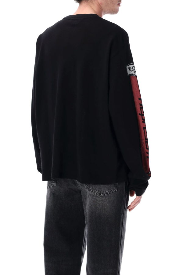 Represent Mesh Pegasus Long Sleeve T-Shirt - Jet Black