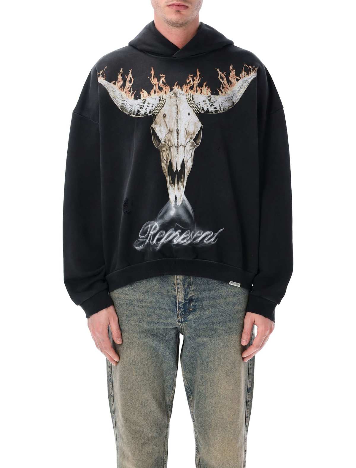 Represent British Cowboys Hoodie - Stained Black - Image 1 of 3