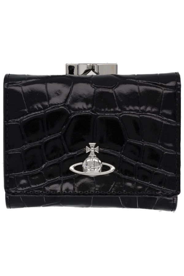 Vivienne Westwood Small Frame Portfolio Wallet - Black