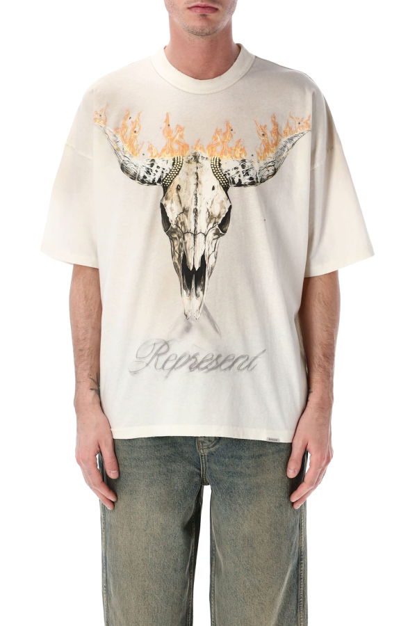 Represent British Cowboys T-Shirt - Washed Ecru