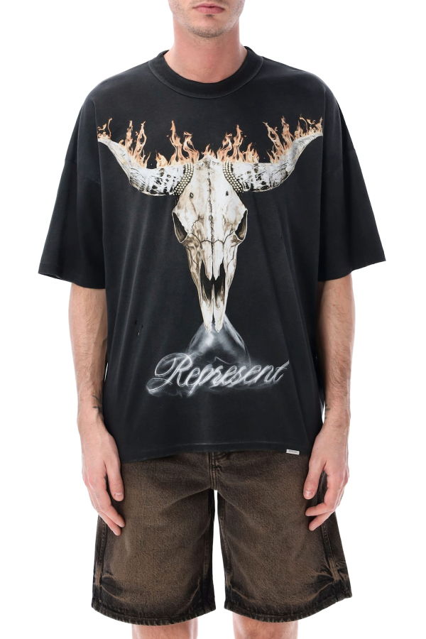 Represent British Cowboys T-Shirt - Stained Black