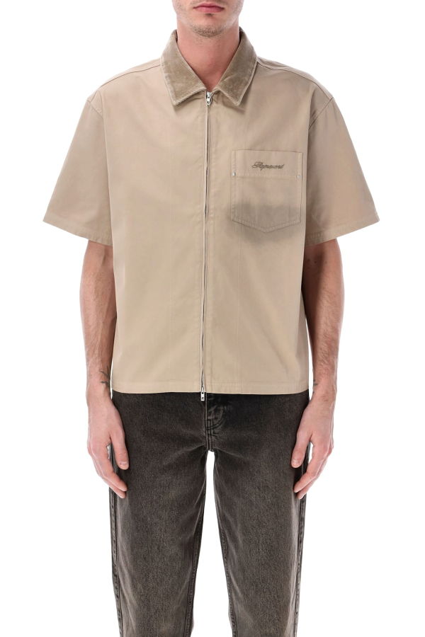 Represent Ramona Zipped Shirt - Vintage Khaki