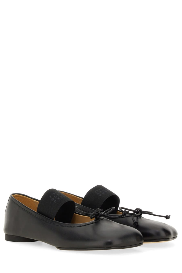 MM6 Maison Margiela Ballerina Anatomic Flat Shoes - Black