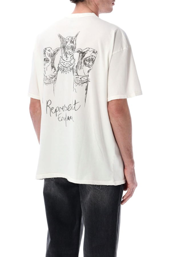 Represent Hand Drawn Thoroughbred Dogs T-Shirt - Flat White