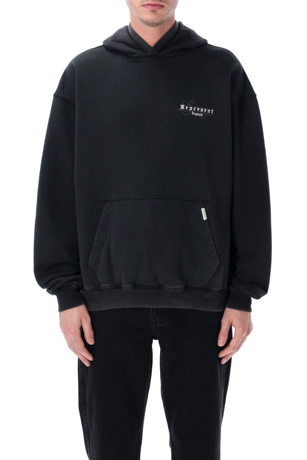 Represent Legacy Overprint Hoodie - Vintage Black