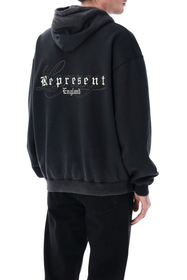Represent Legacy Overprint Hoodie - Vintage Black