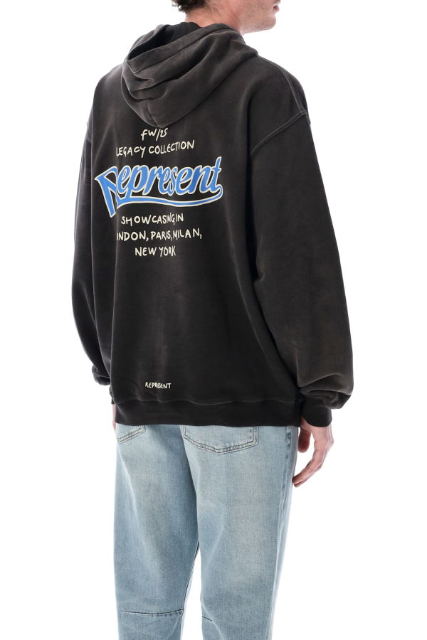 Represent Showcasing Hoodie - Stained Black