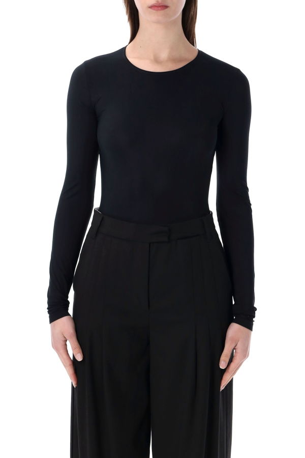 MM6 Maison Margiela Lycra Jersey Bodysuit - Black