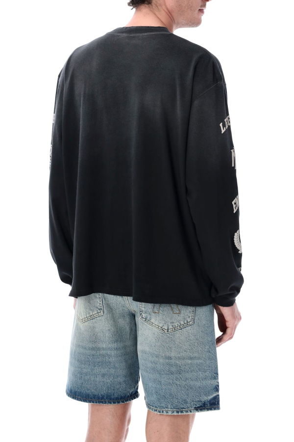 Represent Legacy Crest Long Sleeve Tee - Stained Black