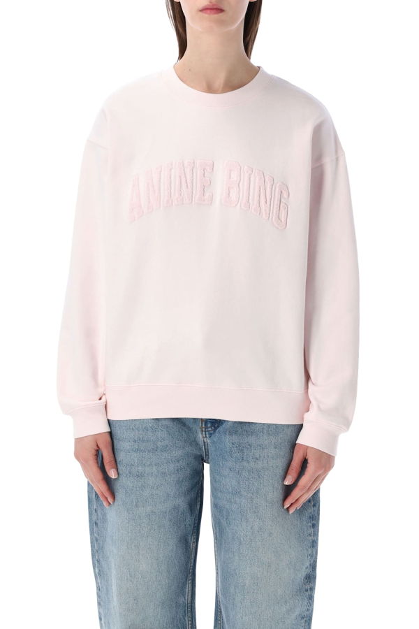 Anine Bing Spencer Cotton Sweatshirt - Pink
