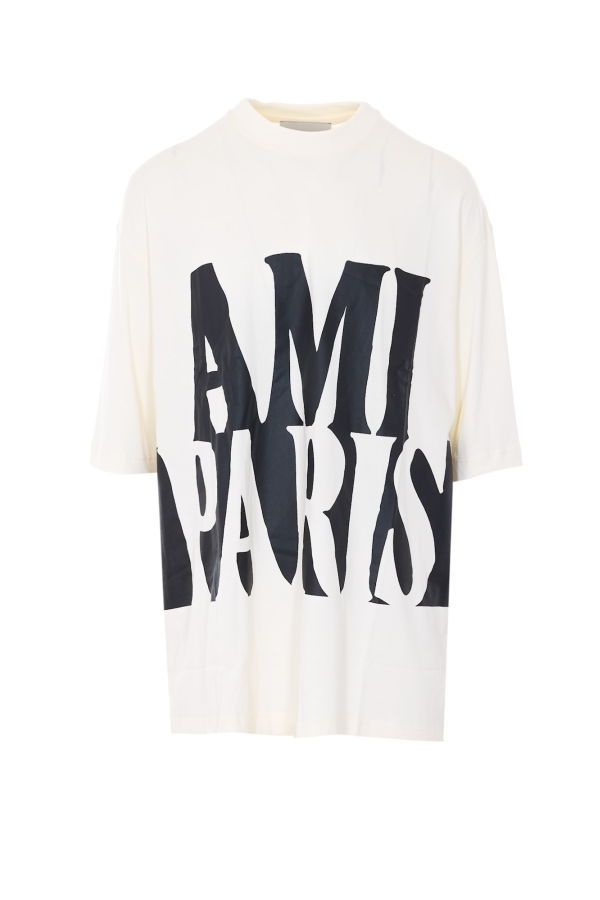 Ami Alexandre Mattiussi Ami Paris Print Oversize T-Shirt - White