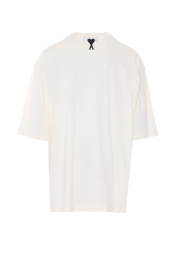 Ami Alexandre Mattiussi Ami Paris Print Oversize T-Shirt - White