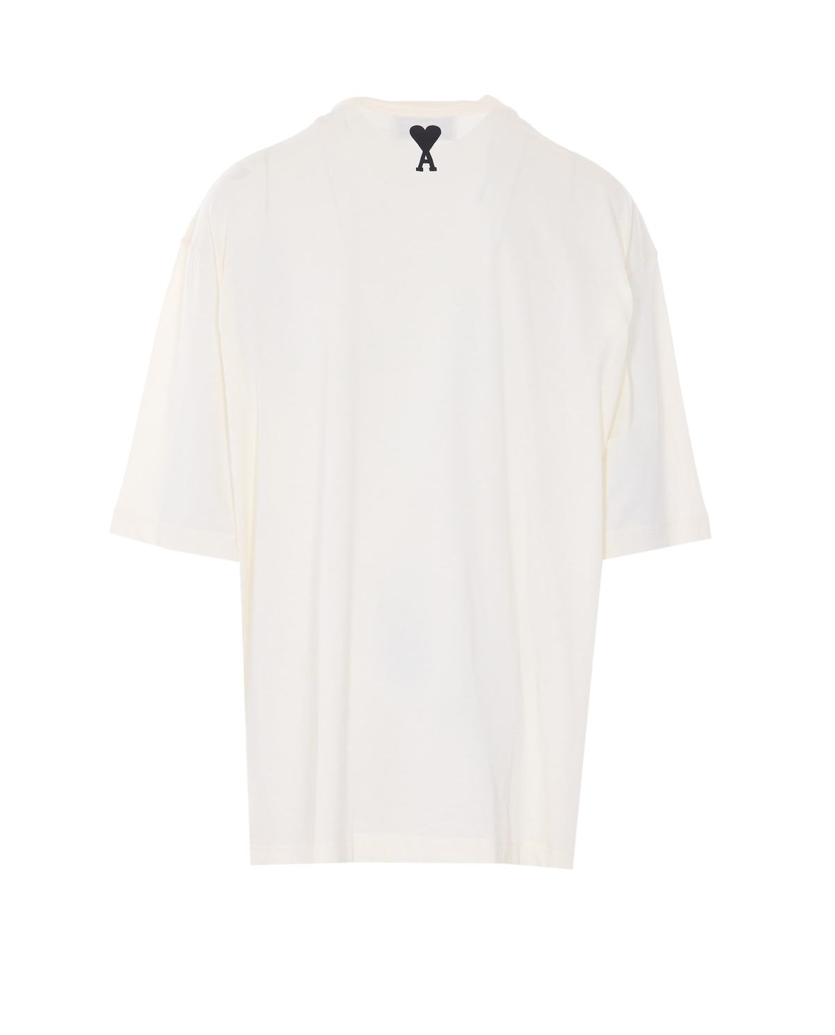 Ami Alexandre Mattiussi Ami Paris Print Oversize T-Shirt - White - Image 2 of 4