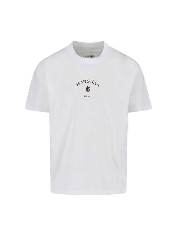 Maison Margiela ホワイト Tシャツ MM6 Maison Margiela Short-Sleeve Crew-Neck T-Shirt - White