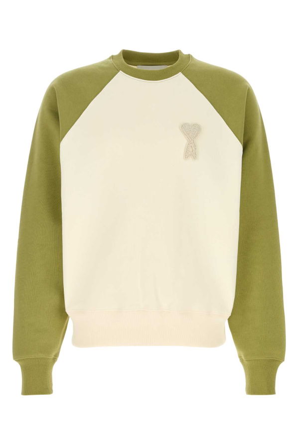 Ami Alexandre Mattiussi Ivory Cotton Oversize Sweatshirt - Ivory