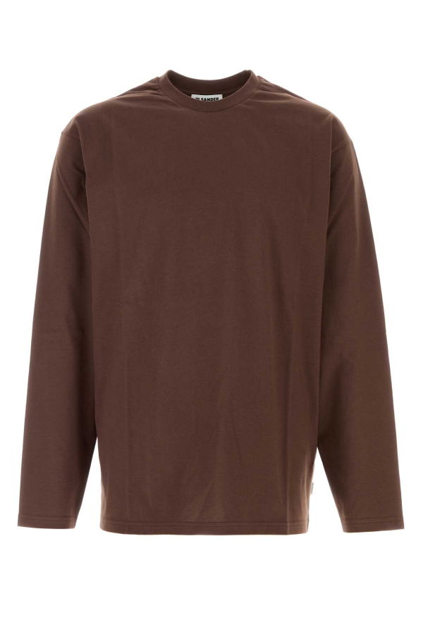 Jil Sander Chocolate Cotton T-Shirt - Espresso