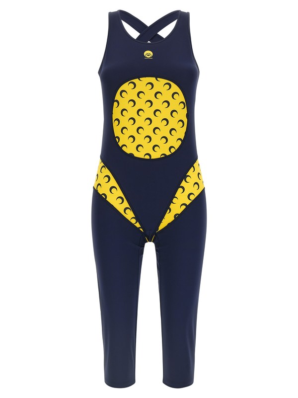 MARINE SERRE Athleisure Catsuit - Blue
