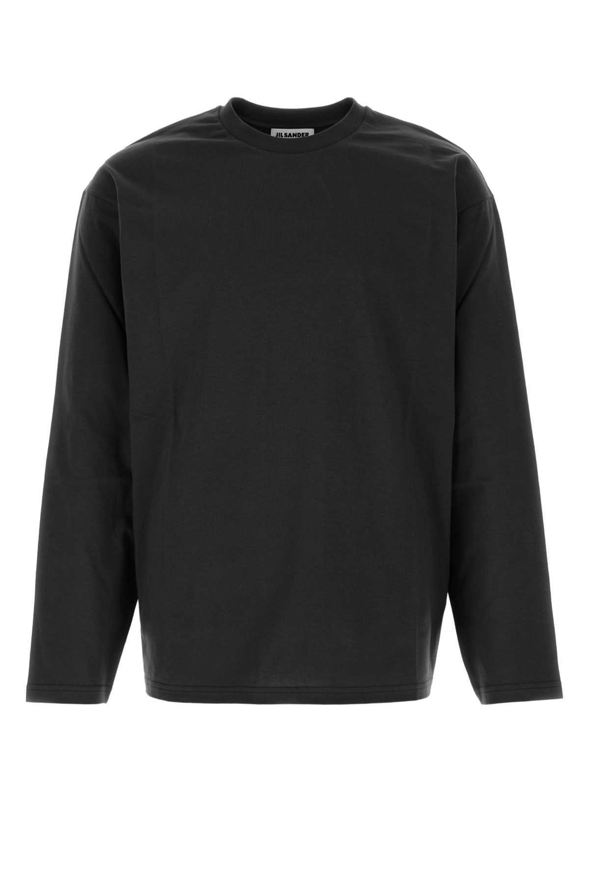 Jil Sander Slate Cotton T-Shirt - Black - Image 1 of 2