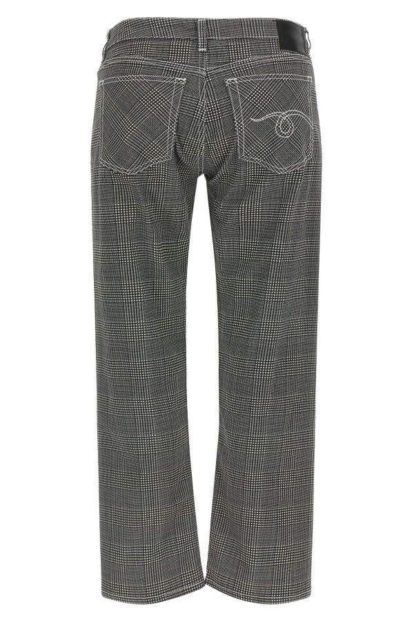 R13 Boy Straight Pants - White/Black