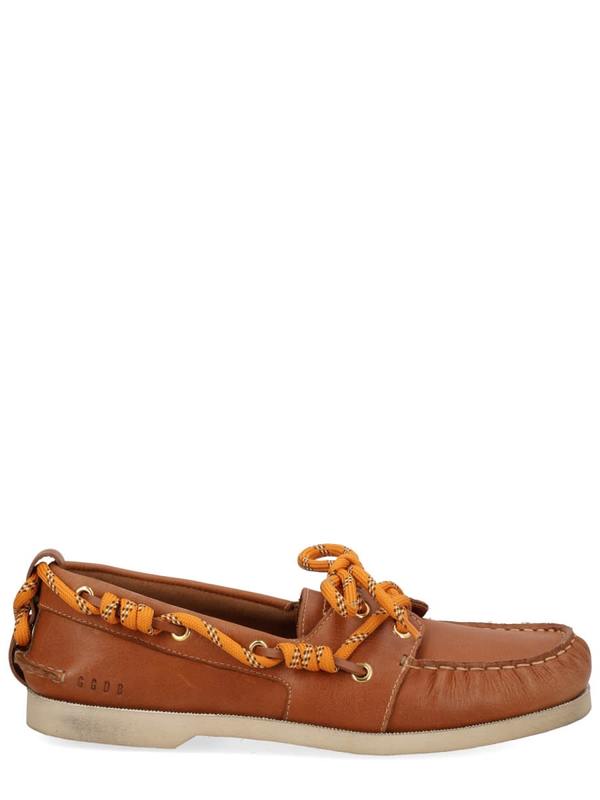 Golden Goose Moccasin Cruise Flat Shoes - Brown