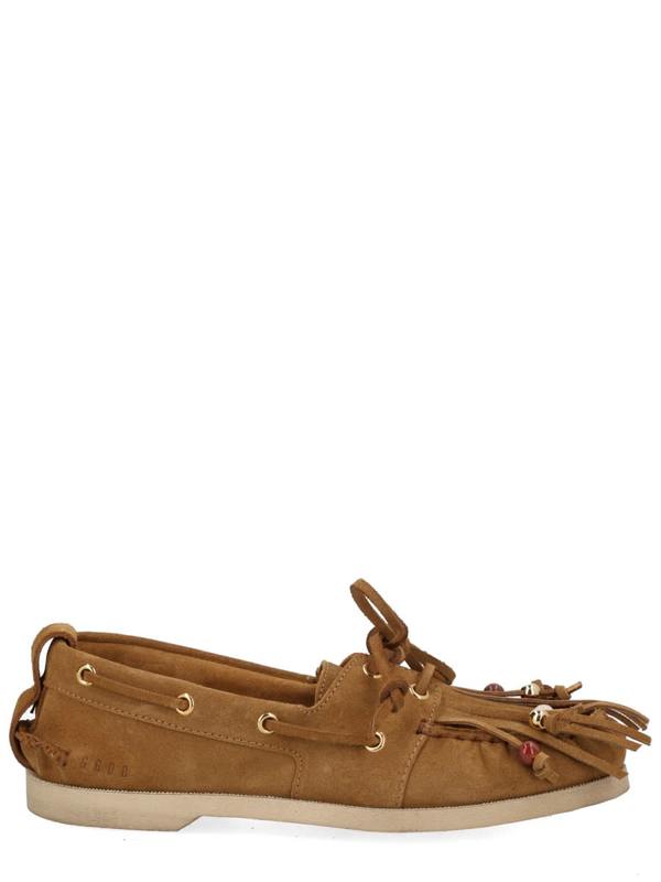 Golden Goose Moccasin Cruise With Bangs Flats - Brown Golden Goose Moccasin Cruise With Bangs Flats - Brown