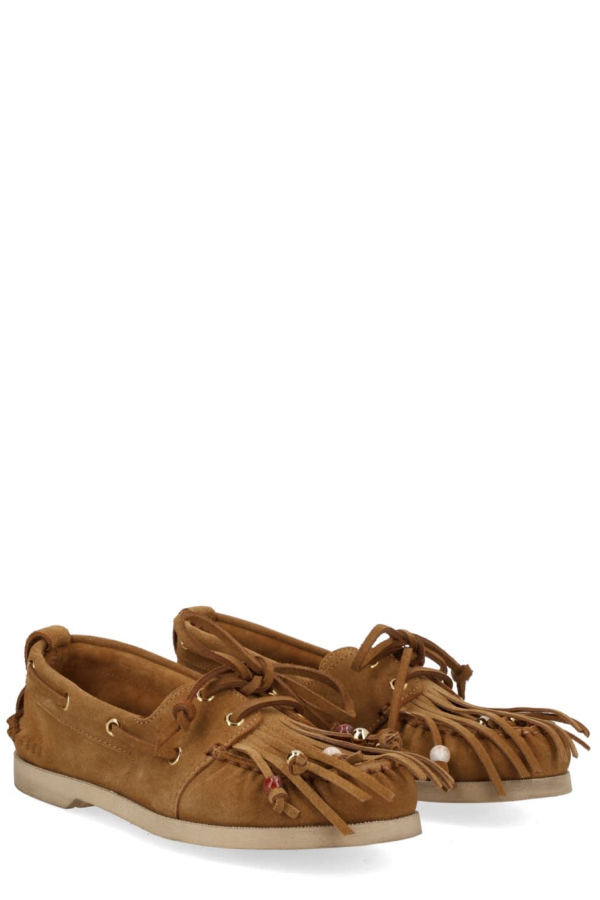 Golden Goose Moccasin Cruise With Bangs Flats - Brown