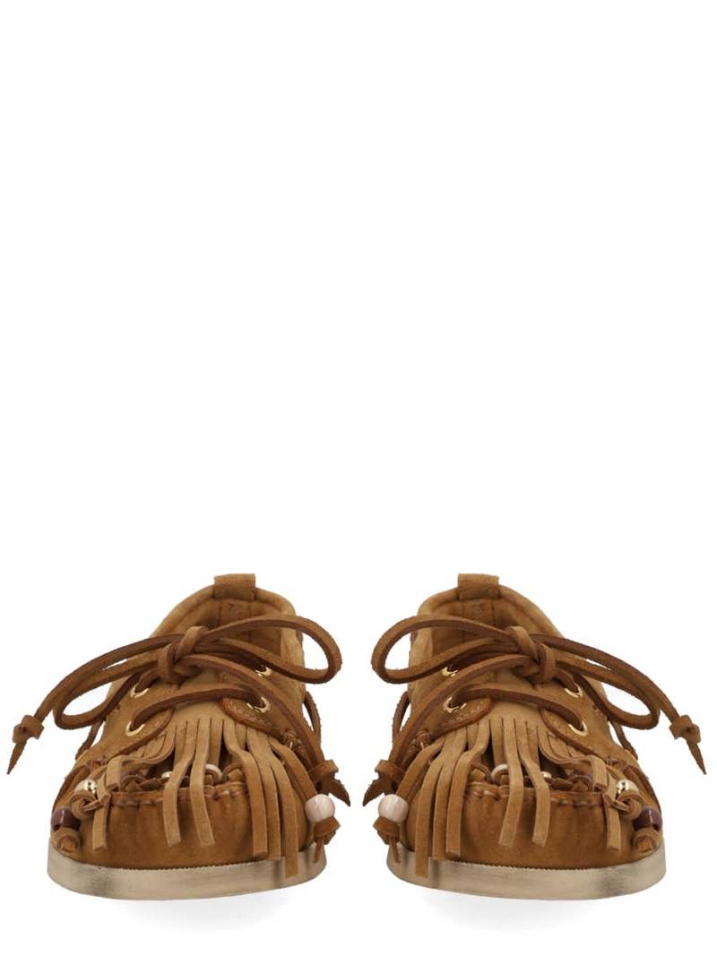 Golden Goose Moccasin Cruise With Bangs Flats - Brown