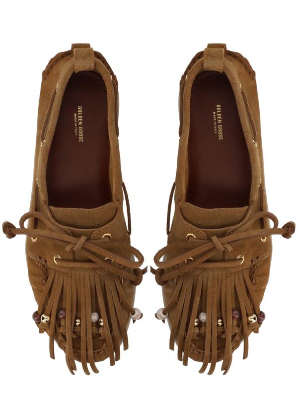 Golden Goose Moccasin Cruise With Bangs Flats - Brown