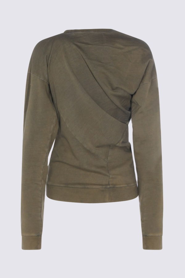 Vivienne Westwood Asymmetric Collar Cotton Sweater - Green