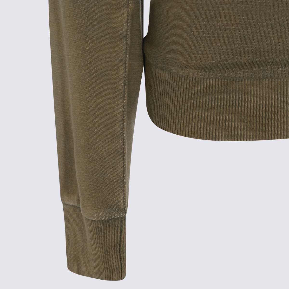 Vivienne Westwood Asymmetric Collar Cotton Sweater - Green - Image 3 of 4