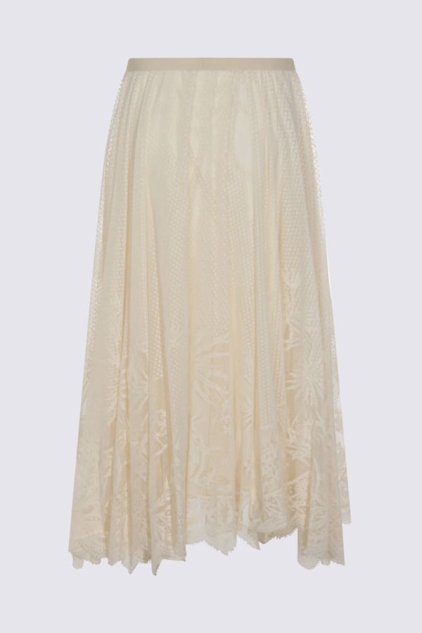 Fabiana Filippi Light Beige Cotton Skirt - Burro