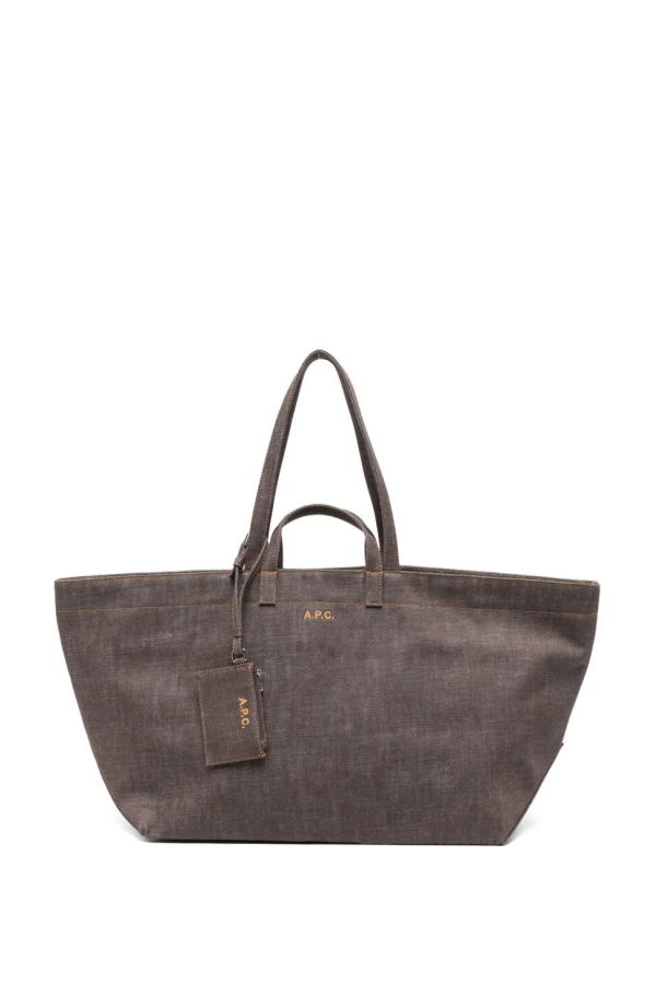 A.P.C. Le Drummer Toile Tote - Cae Dark Brown