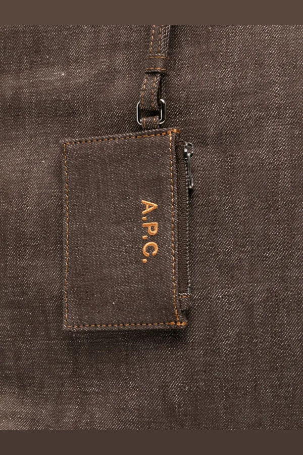 A.P.C. Le Drummer Toile Tote - Cae Dark Brown