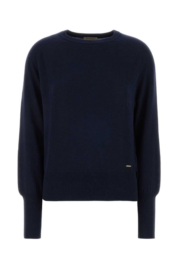 Woolrich Dark Blue Cotton and Modal Sweater - Dark Blue