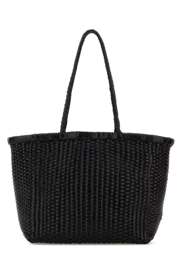 Dragon Diffusion B Weave Leather Bucket Bag - Black