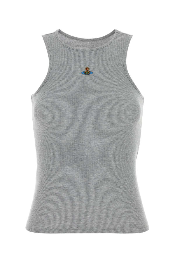 Vivienne Westwood 90s Stretch Cotton Tank Top - Grey Melange