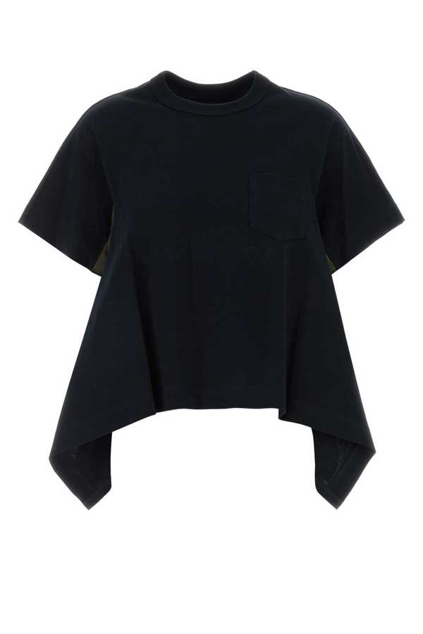 sacai Black Cotton T-Shirt - Black | Garmentory