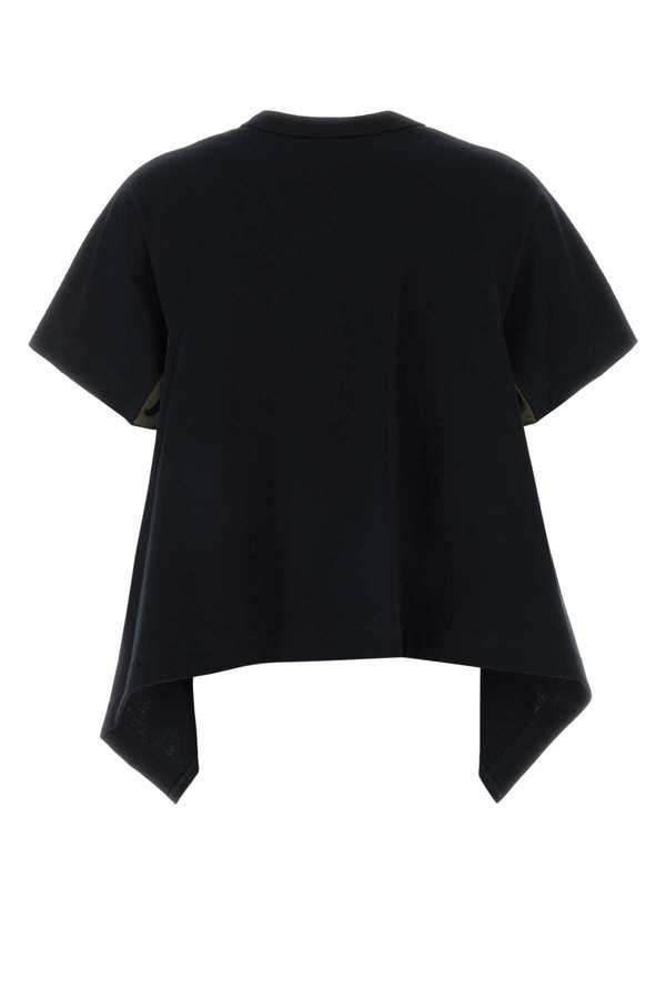 sacai Black Cotton T-Shirt - Black | Garmentory