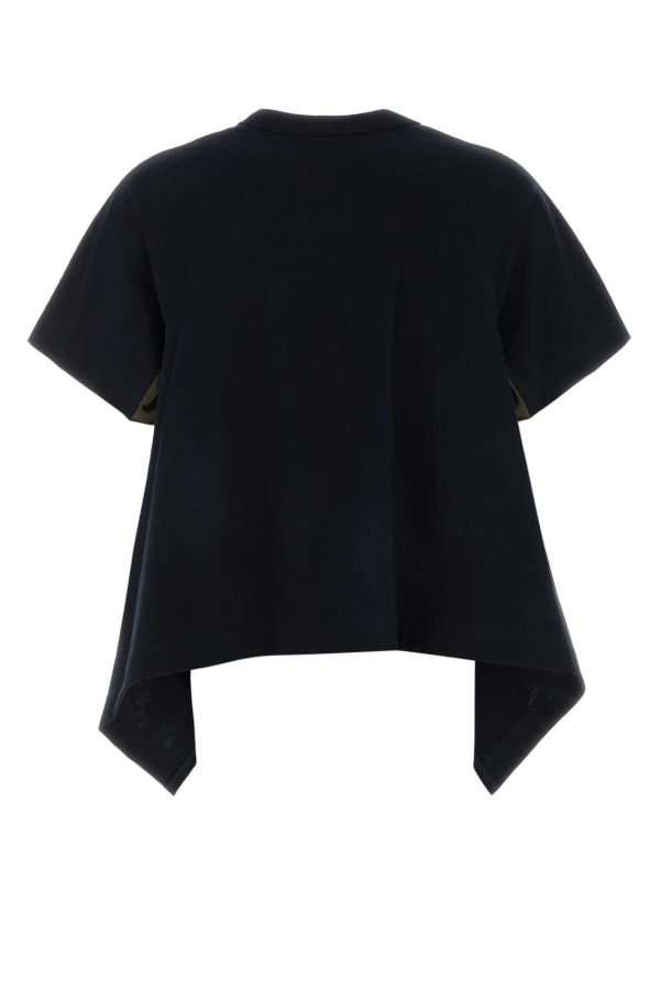 sacai Black Cotton T-Shirt - Black