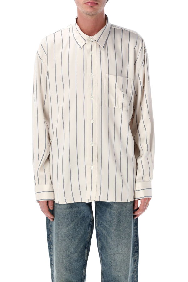 Sunflower New Base Fluid Stripe Shirt - White Blue
