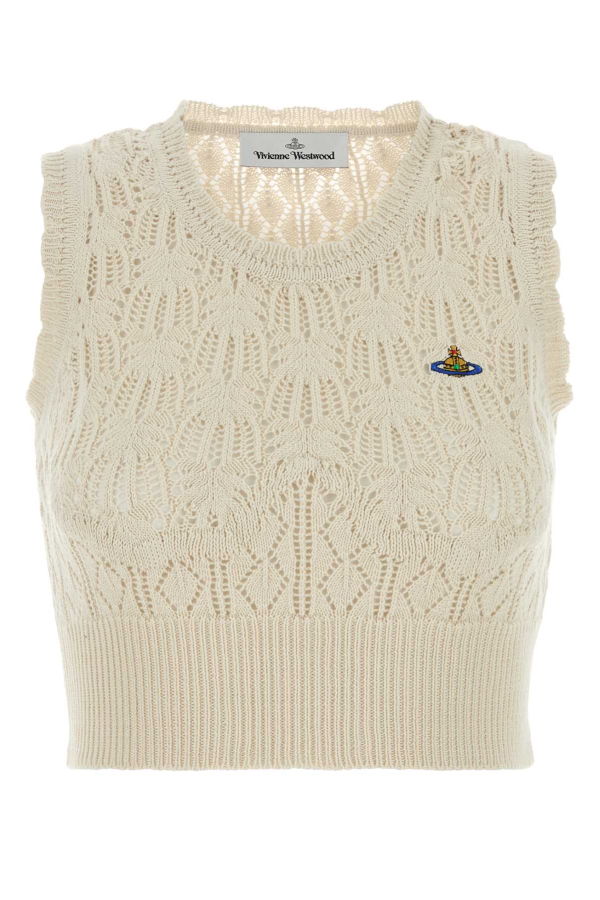 Vivienne Westwood Ivory Crochet Ella Top - Cream