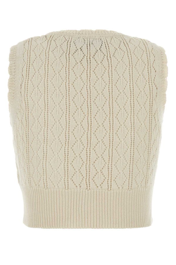Vivienne Westwood Ivory Crochet Ella Top - Cream