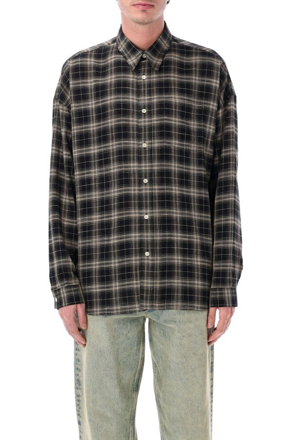 Sunflower Stable Loose Linen Shirt - Black