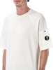 C.P. Company Light Fleece Short Sleeve Sweatshirt - Gauze White - Thumbnail 3