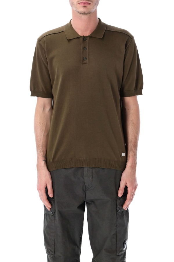 C.P. Company Cotton Short-Sleeve Polo - Dark Olive